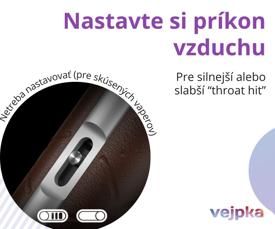 OXVA Xlim Go prítok vzduchu nastavenie